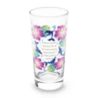 動物のいるデザインのイルカ-001-purple Long Sized Water Glass :front