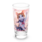 ParadigmStar　パラダイムスターの桜咲く華の学生猫 hana Long Sized Water Glass :front