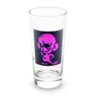 シマシマSHOPのもんていず(濃桃) Long Sized Water Glass :front