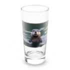 「動物ミリ屋」のカワウソのパーくん Long Sized Water Glass :front