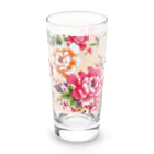 Love taiwanの台湾の伝統的な花柄 (牡丹ピンク) / ロンググラス Long Sized Water Glass :front