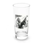 sakura1031のダジャレ仏像シリーズ・投げる像 Long Sized Water Glass :front