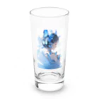 蒼のアートカフェの蒼に包まれて Long Sized Water Glass :front