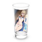 AIオリジナルイラスト　美女男子の金髪で美人な彼女 Long Sized Water Glass :front