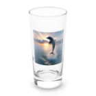 ai美女ショップの夕日とイルカ🐬🌅 Long Sized Water Glass :front