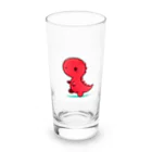 フラットザウルスの癒しのレッドザウルス Long Sized Water Glass :front