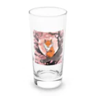 bigbamboofamilyの夜桜　キツネ Long Sized Water Glass :front