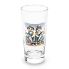 nekofishingのnekofishing仲良し Long Sized Water Glass :front