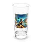 アニマル達の気分転換中のメイクーン Long Sized Water Glass :front