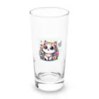 cc-akの可愛いいねこが目を輝かせています！ Long Sized Water Glass :front