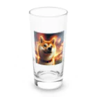 ANTARESの柴犬、花火を見る Long Sized Water Glass :front