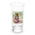 mari0909の可愛らしいシマリスのエプロン姿 Long Sized Water Glass :front