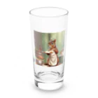 mari0909のシマリスが、エプロン姿で登場しました！ Long Sized Water Glass :front