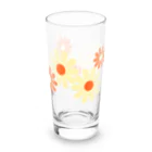 kazeou（風王）のレトロ風花(8枚)黄・オレンジ Long Sized Water Glass :front