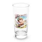 天使の館の琴を奏でる天使 Long Sized Water Glass :front