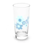 kazeou（風王）のレトロ風花(ドット)B透過 Long Sized Water Glass :front