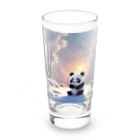 waterpandaの冬景色とパンダ Long Sized Water Glass :front