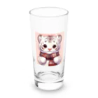 あにまるずのほわいとたいがー Long Sized Water Glass :front