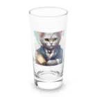 キャリーの紳士猫 Long Sized Water Glass :front