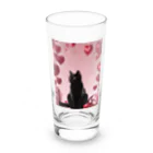 クロネコ屋のクロネコとハート Long Sized Water Glass :front