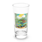 どうぶつやのハワイ　ピックアップトラック Long Sized Water Glass :front