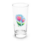 gentle_timeの春の訪れを告げる、やわらかなチューリップの花々 Long Sized Water Glass :front