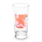 acotanの桃のお花と Long Sized Water Glass :front