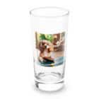 mitsu0123456の可愛い卓球犬 Long Sized Water Glass :front