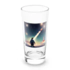 zumimityのロケット花火を見上げているペンギン Long Sized Water Glass :front