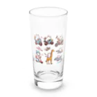 show0504の乗り物ネコ Long Sized Water Glass :front