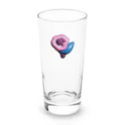 Q_kyuのバルーンフラワー　ピンク Long Sized Water Glass :front