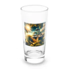 戦国時代マニアの夏の輝きを放つ大阪城 Long Sized Water Glass :front