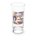 ネコのお部屋のパティシエデビューのネコ Long Sized Water Glass :front