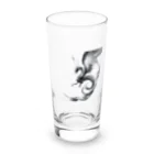 taki・ショップの龍【白黒】 Long Sized Water Glass :front