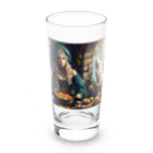 チワワンSHOPの煮物を作る美女とチワワ5 Long Sized Water Glass :front