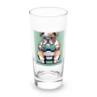 barisukaのゲーム中毒のブルドッグ Long Sized Water Glass :front