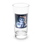 katohkouchiの夜の探検家、光と遊ぶ猫 Long Sized Water Glass :front