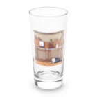 masaのカウンターの上で眠っている猫 Long Sized Water Glass :front