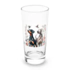 Laule'aのドーベルマンとワイマラナー Long Sized Water Glass :front