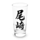 着る文字屋の尾崎 Long Sized Water Glass :front