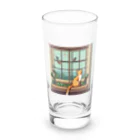 にゃんにゃんの外を眺める猫 Long Sized Water Glass :front