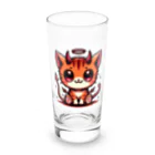 zuuu-の♪地獄から召喚された悪魔猫♪ Long Sized Water Glass :front