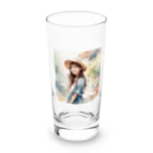 ura3_の麦わら帽子の女の子 Long Sized Water Glass :front