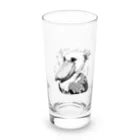 そうえんショップのモノクロームハシビロコウ Long Sized Water Glass :front