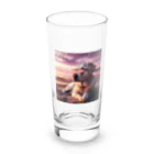 AQUAMETAVERSEのサングラスをかけた、かわいい犬 Marsa 106 Long Sized Water Glass :front