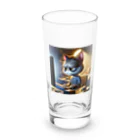 ARIES-TEREAの仕事中のかわいい猫 Long Sized Water Glass :front