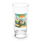 きなこのショップのこども登山家 Long Sized Water Glass :front