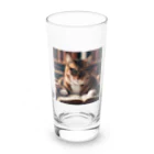 ○○なネコのお勉強ネコ Long Sized Water Glass :front