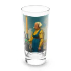 筒井.xls@Excel関数擬人化本のガソリン車に軽油を注ぐ女 Long Sized Water Glass :front