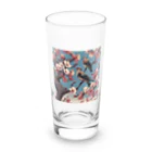 ウェブエンパイアの桜と雀（Cherry blossom & sparrow)  01 Long Sized Water Glass :front